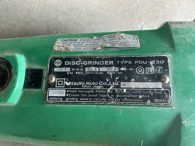 Hitachi pdu-230 haakse slijpmachine - afbeelding 2 van  2