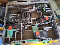 Hitachi schroefmachine met 3 battery van 18v