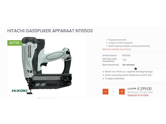 Hitachi tacker nt65gs - afbeelding 11 van  11