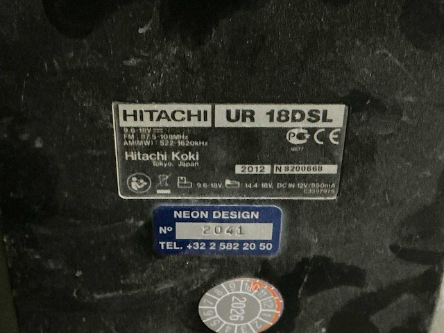 Hitachi ur18dsl werfradio - afbeelding 3 van  3
