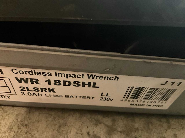 Hitachi wr 18dshl snoerloze accu slagmoeraanzetter - afbeelding 9 van  9