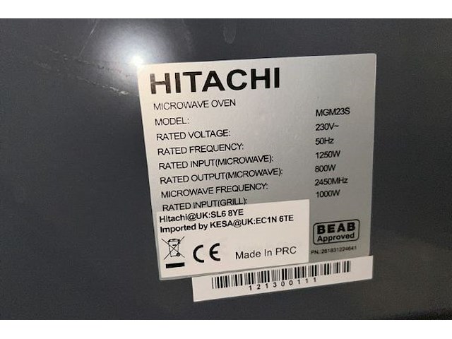 Hitahi microgolf + grill - afbeelding 4 van  4