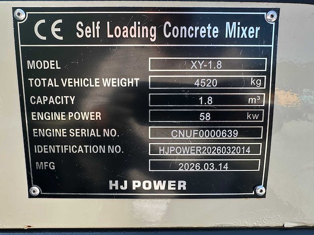 Hj power - 2026 - xy-1.8 - betonmixer zelfladend - afbeelding 52 van  56