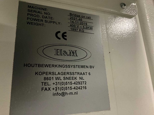 H&m x-multi houtbewerkingsmachine/bewerkingsbrug op rail - afbeelding 32 van  41