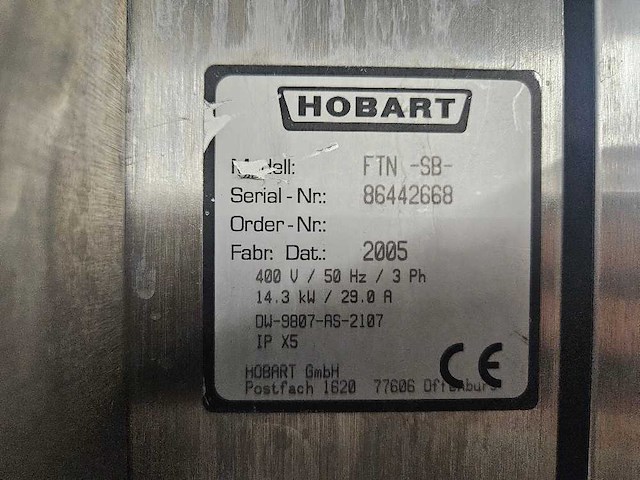 Hobart - ftn-sb - bandvaatwaslijn - 2005 - gas - afbeelding 14 van  21