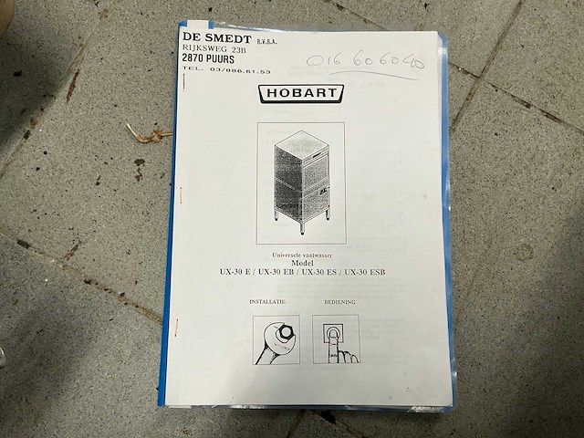 Hobart ux-30 eb korvenvaatwasmachine - afbeelding 8 van  8