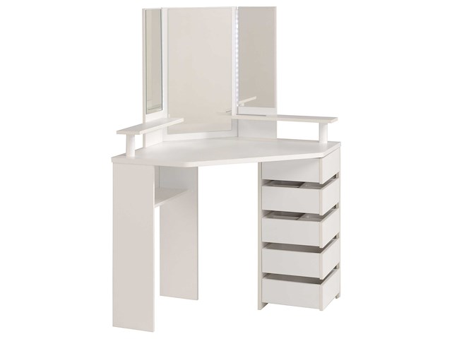 Hoek kaptafel volage met verlichting - wit - afbeelding 1 van  7