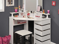Hoek kaptafel volage met verlichting - wit - afbeelding 2 van  7