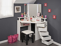 Hoek kaptafel volage met verlichting - wit - afbeelding 3 van  7