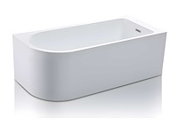 Hoekbad - 240l - wit - rechte hoek - afbeelding 3 van  10