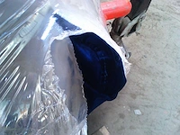 Hoekbank - blauw fluweel - afbeelding 2 van  2