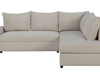Hoekbank castel - met opbergruimte - wit ribfluweel - afbeelding 6 van  7