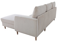 Hoekbank chip - 192x137x82cm - beige ribfluweel - afbeelding 3 van  7