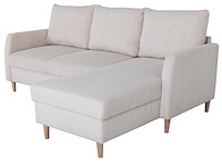 Hoekbank chip - 192x137x82cm - beige ribfluweel - afbeelding 4 van  7