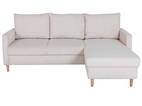 Hoekbank chip - 192x137x82cm - beige ribfluweel - afbeelding 5 van  7