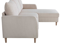 Hoekbank chip - 192x137x82cm - beige ribfluweel - afbeelding 7 van  7