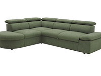 Hoekbank firenze - met bedfunctie - olijfgroene stof