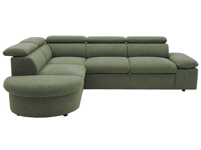Hoekbank firenze - met bedfunctie - olijfgroene stof - afbeelding 3 van  6