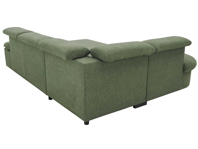 Hoekbank firenze - met bedfunctie - olijfgroene stof - afbeelding 4 van  6