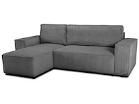 Hoekbank josh - met opbergruimte - antraciet ribfluweel - afbeelding 2 van  7