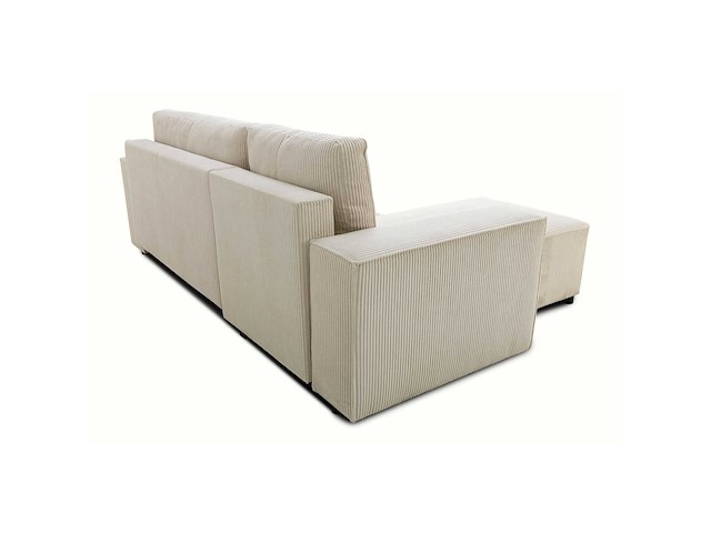 Hoekbank josh - met opbergruimte - beige ribfluweel - afbeelding 4 van  7