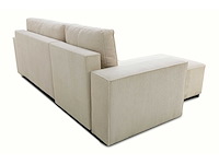 Hoekbank josh - met opbergruimte - beige ribfluweel - afbeelding 4 van  7