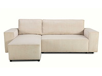 Hoekbank josh - met opbergruimte - beige ribfluweel - afbeelding 5 van  7