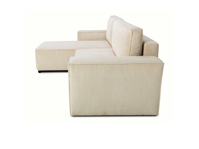 Hoekbank josh - met opbergruimte - beige ribfluweel - afbeelding 6 van  7