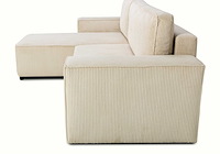 Hoekbank josh - met opbergruimte - beige ribfluweel - afbeelding 6 van  7