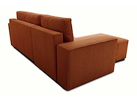 Hoekbank josh - met opbergruimte - terracotta ribfluweel - afbeelding 4 van  7