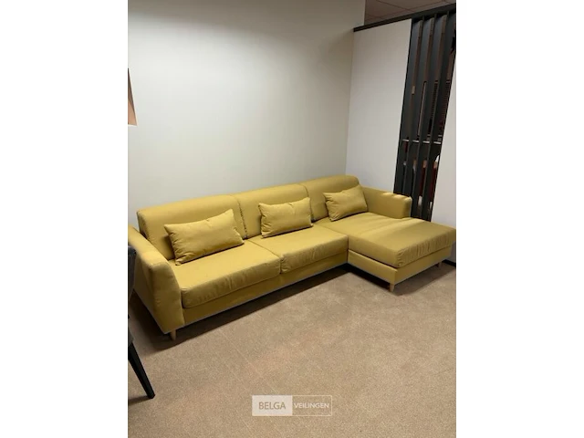 Hoekbank okergeel 4-zitter met lounge 270x150 cm - afbeelding 3 van  3