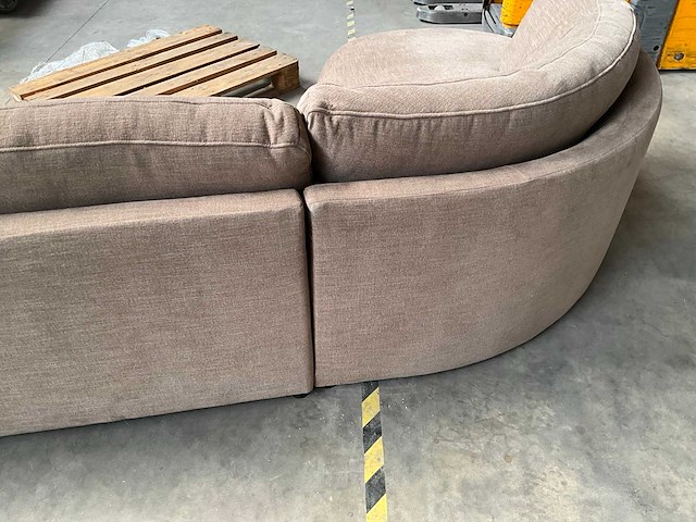 Hoekbank stof taupe - afbeelding 10 van  11