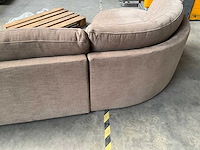 Hoekbank stof taupe - afbeelding 10 van  11