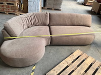 Hoekbank stof taupe - afbeelding 7 van  11