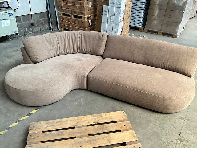 Hoekbank stof taupe - afbeelding 5 van  11