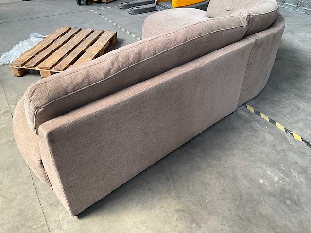 Hoekbank stof taupe - afbeelding 10 van  11