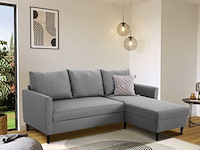 Hoekbank tweety - 192x137x82cm - grijze stof