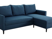 Hoekbank tweety - 192x137x82cm - marineblauwe stof