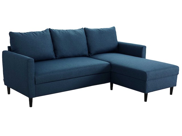 Hoekbank tweety - 192x137x82cm - marineblauwe stof - afbeelding 1 van  7