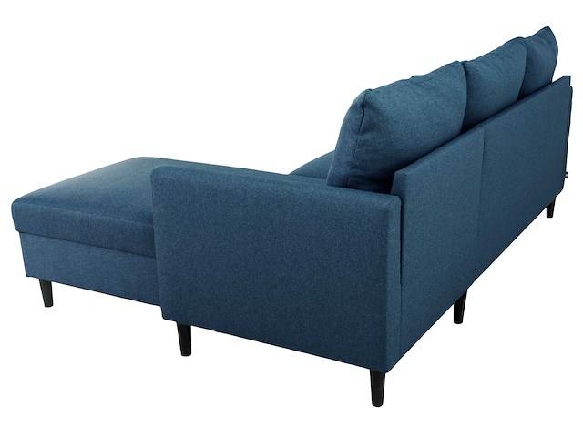 Hoekbank tweety - 192x137x82cm - marineblauwe stof - afbeelding 4 van  7
