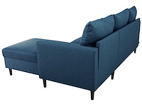 Hoekbank tweety - 192x137x82cm - marineblauwe stof - afbeelding 4 van  7