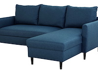 Hoekbank tweety - 192x137x82cm - marineblauwe stof - afbeelding 2 van  7