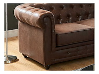 Hoekbank van verouderd leren microvezel - afbeelding 3 van  4