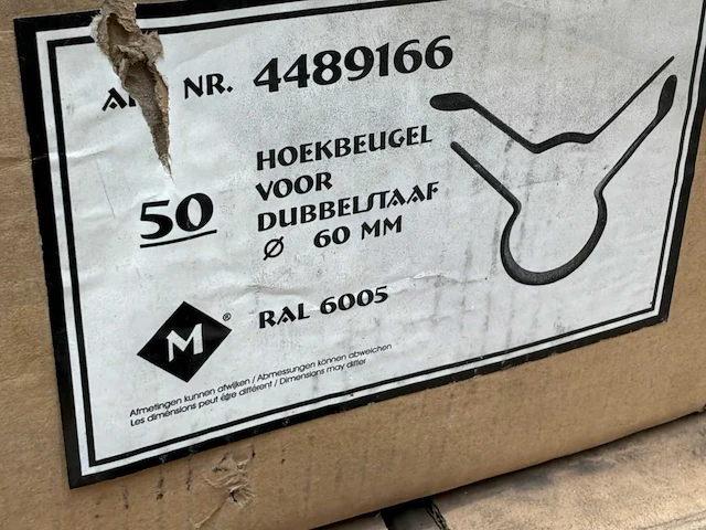 Hoekbeugel voor dubbelstaaf (2200x) - afbeelding 2 van  4