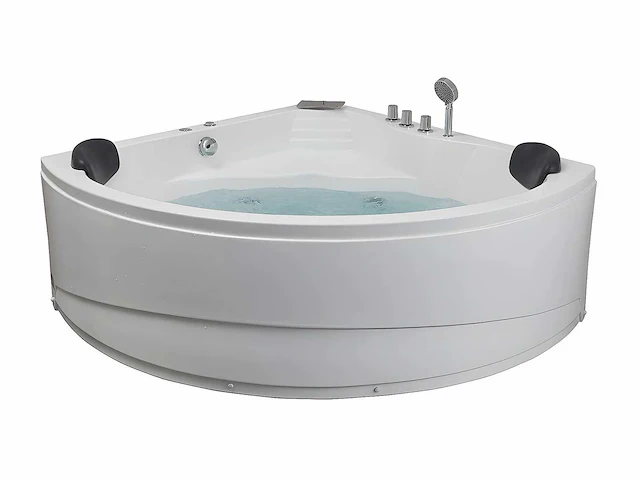 Hoekbubbelbad met watervalsysteem - 150 x 150 x 60 cm - 2 zitplaatsen - 350 l - afbeelding 2 van  8