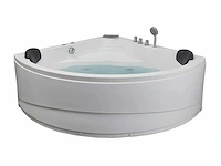 Hoekbubbelbad met watervalsysteem - 150 x 150 x 60 cm - 2 zitplaatsen - 350 l - afbeelding 2 van  8