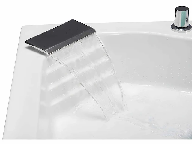Hoekbubbelbad met watervalsysteem - 150 x 150 x 60 cm - 2 zitplaatsen - 350 l - afbeelding 4 van  8