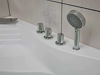 Hoekbubbelbad met watervalsysteem - 150 x 150 x 60 cm - 2 zitplaatsen - 350 l - afbeelding 5 van  8
