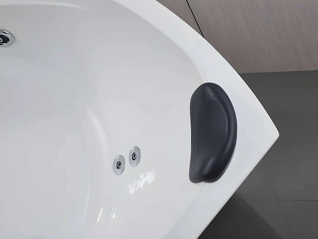 Hoekbubbelbad met watervalsysteem - 150 x 150 x 60 cm - 2 zitplaatsen - 350 l - afbeelding 6 van  8