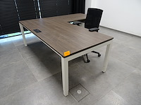 Hoekbureau + ladekastje en bureaustoel - afbeelding 1 van  7